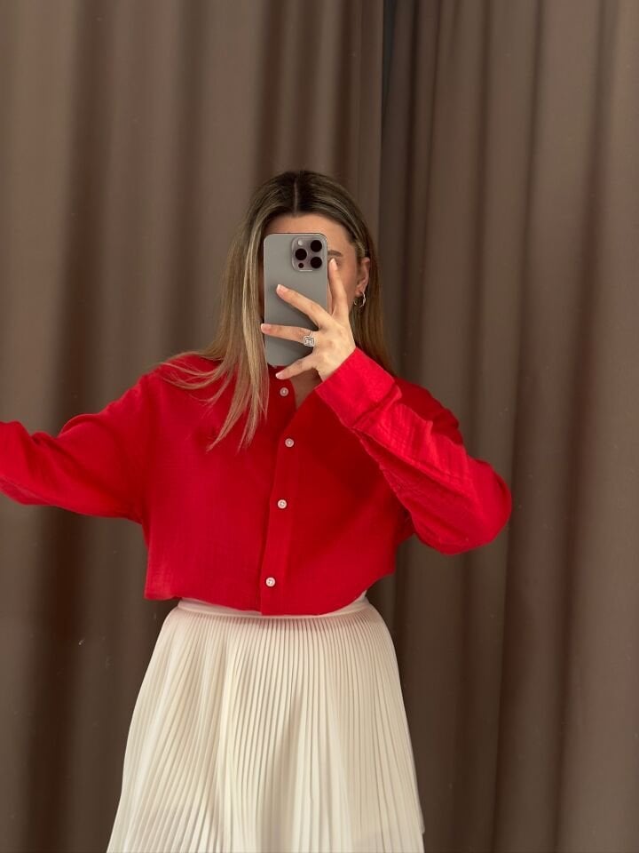 Orijinal beymen clup %100 pamuklu gömlek Nar çiçeği renk