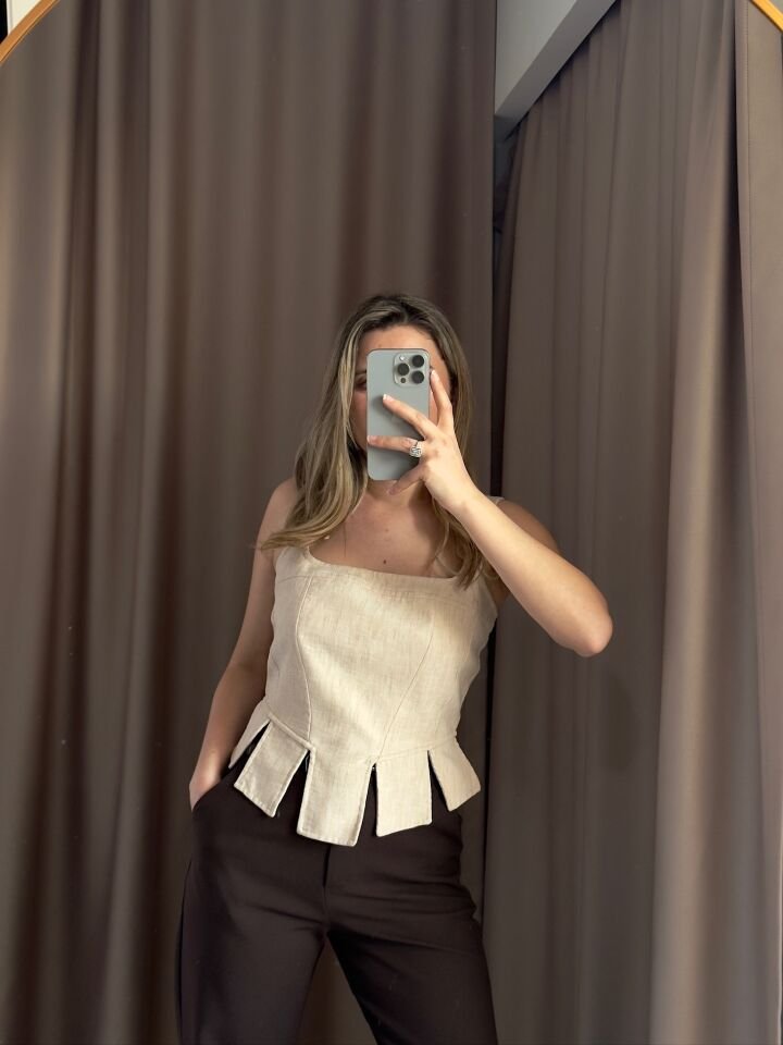 Bağcıklı Korse Bluz
