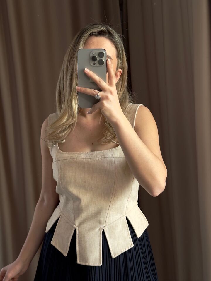 Bağcıklı Korse Bluz