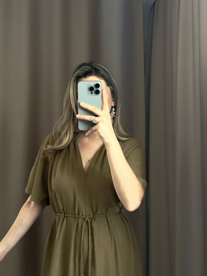 Zara Boncuk Detaylı Dokulu Elbise