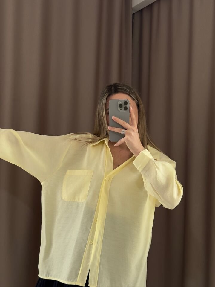 Düşük omuz oversize mevsimlik gömlek