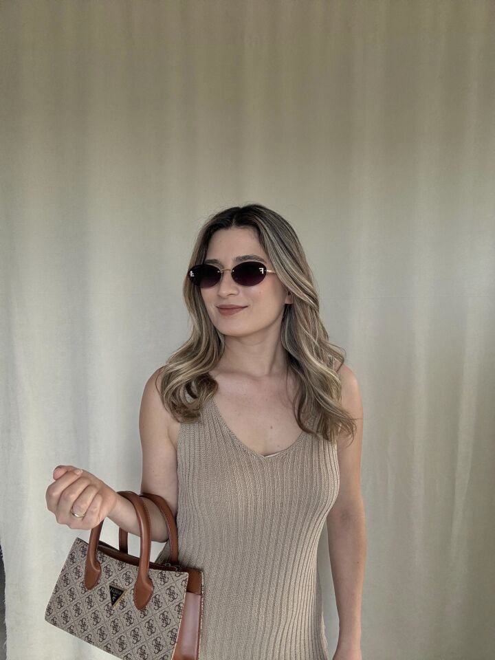 Ajurlu V Yaka Uzun Triko Elbise     Beach dress